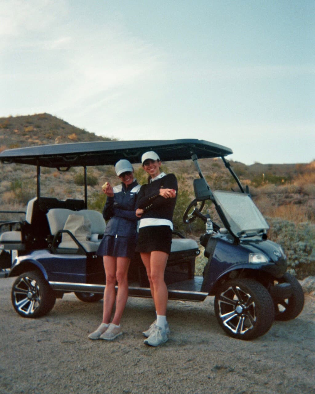 Team behind the Casper Ruud shoot at the golf course in Palm Springs California