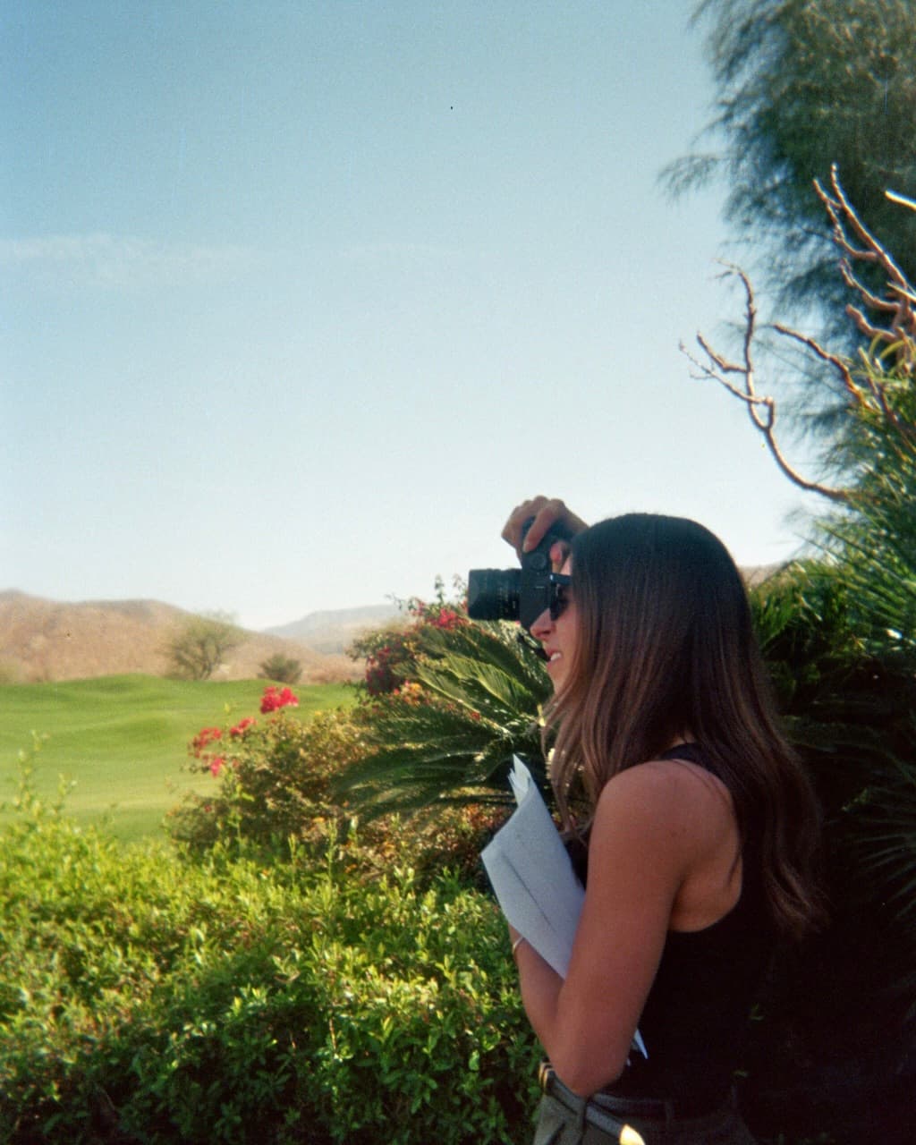 Team behind the Casper Ruud shoot at the golf course in Palm Springs California
