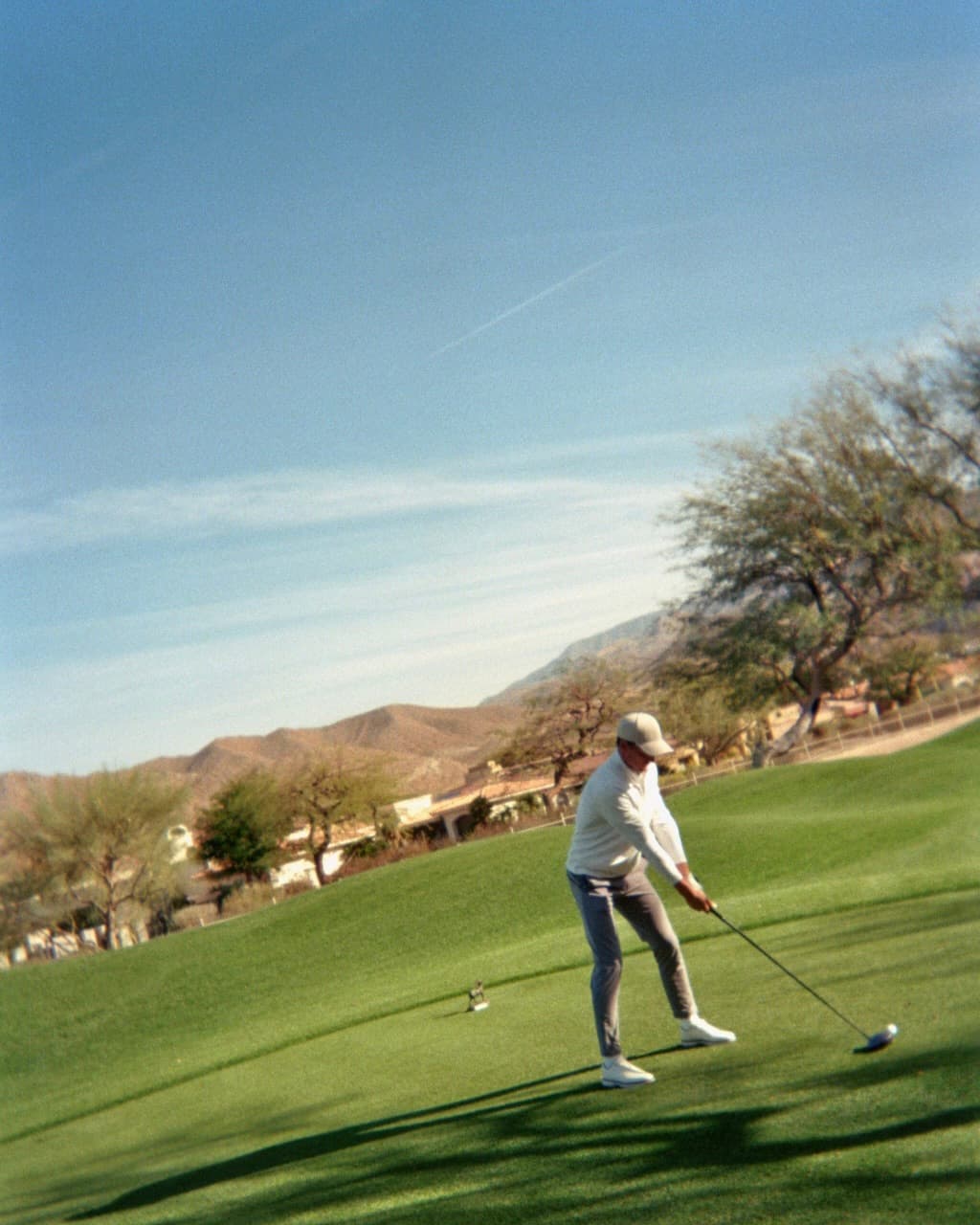 Behind the scenes of Casper Ruud playing golf at the shoot in Palm Springs