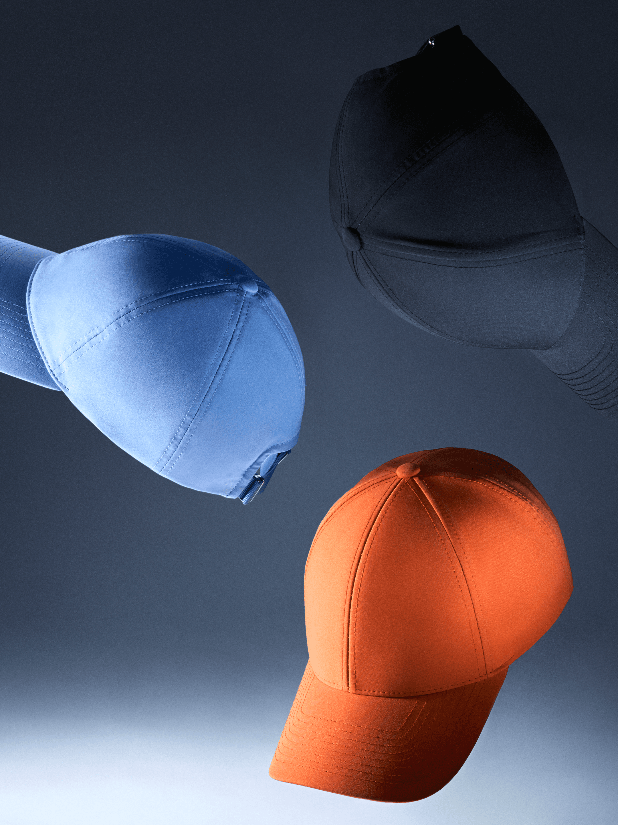 Athletic sport bestselling caps from varsity headwear in orange, blue and navy