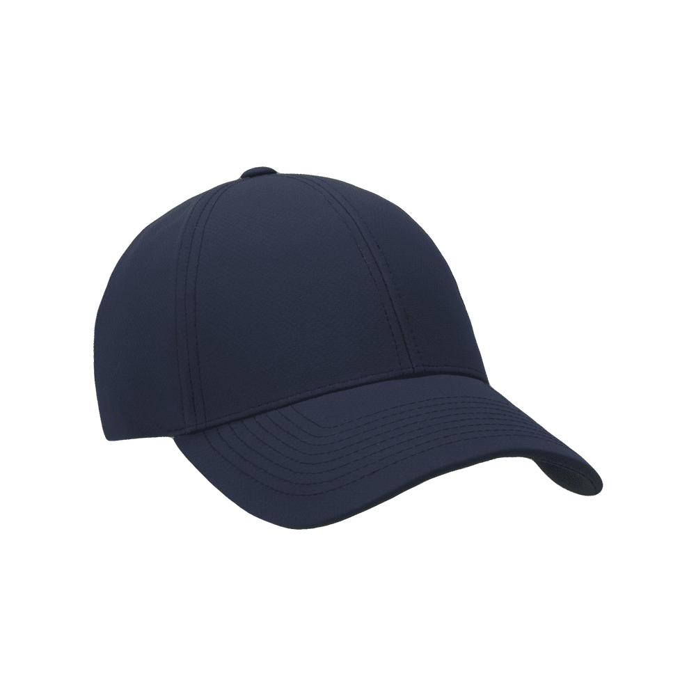 Front view of a Varsity Headwear legacy structured active tech navy baseball cap