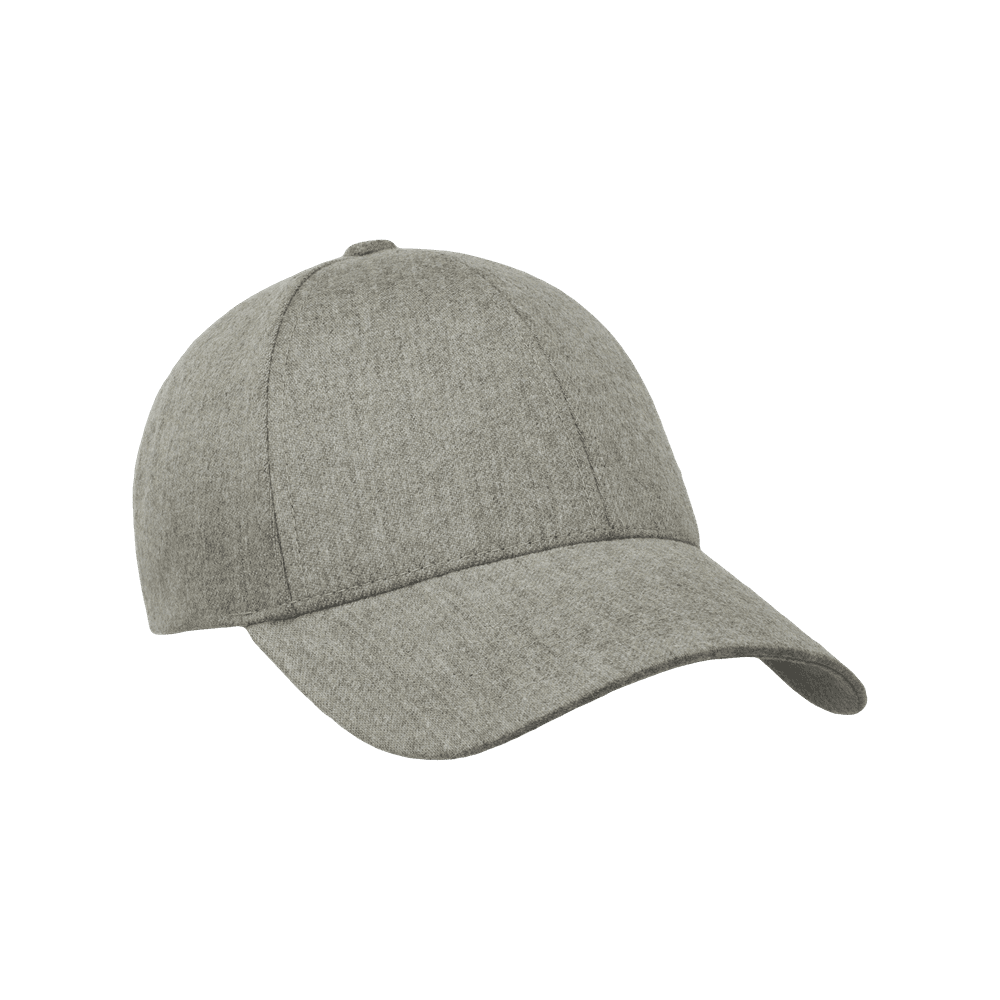 Front view of a Varsity Headwear legacy structured virgin wool umber beige baseball cap