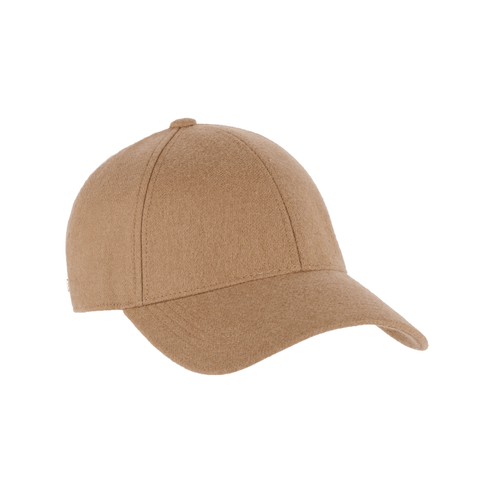 Front view of a Varsity Headwear legacy structured camel hair baseball cap