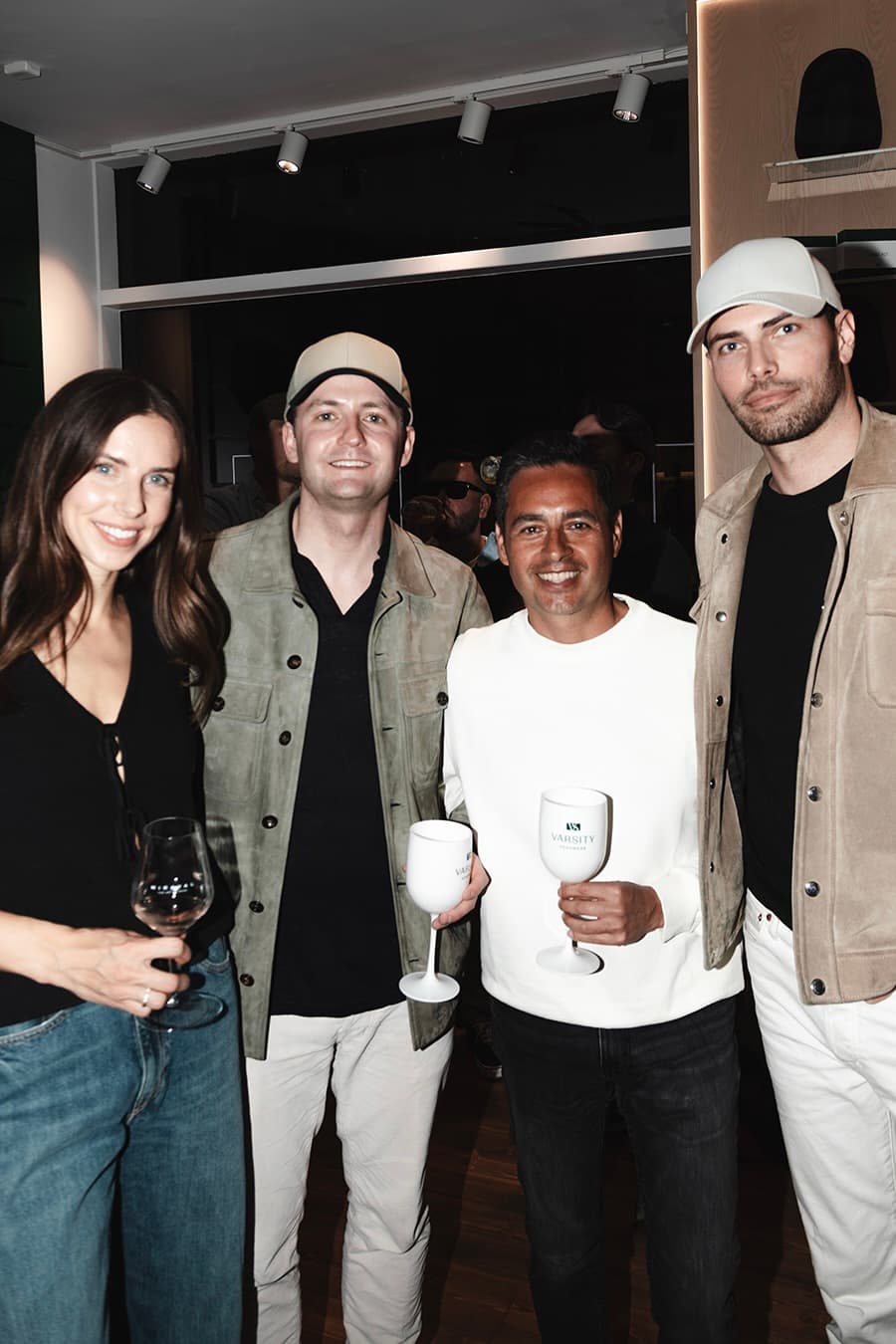 Socializing at opening event of Varsity Headwear new concept store in Oslo