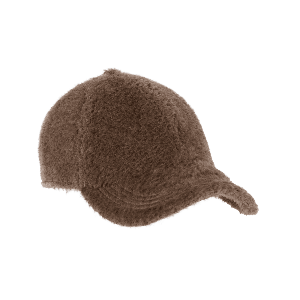 Front view of a Varsity Headwear legacy ash brown llama wool baseball cap